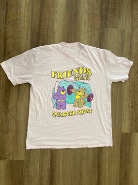 Raskol 'pump cover - Friends Don't Let Friends quarter squat' Graphic Tee
